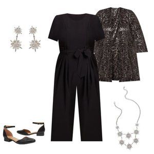 Lena Short-Sleeve Jumpsuit